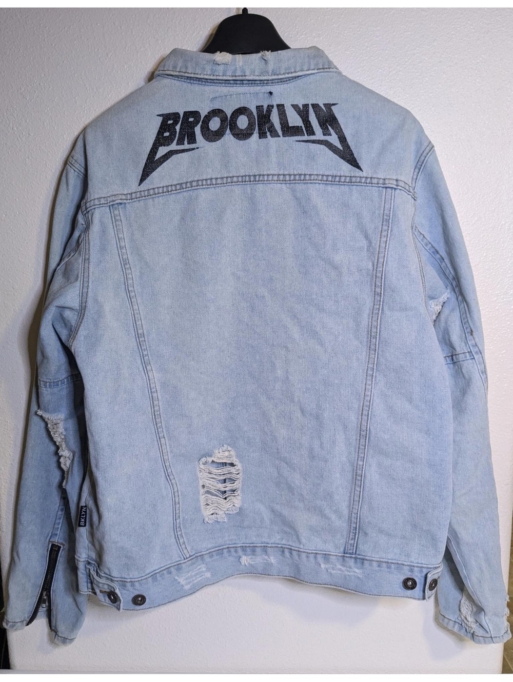 Trademark Brooklyn Cloth Distressed Denim Button-Up Jacket Men’s XL - Picture 3 of 9